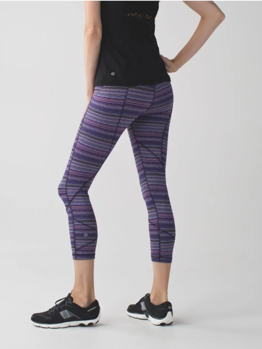 Lululemon Pace Rival Crop Space Dye Twist Ultra Violet Multi / Naval Blue